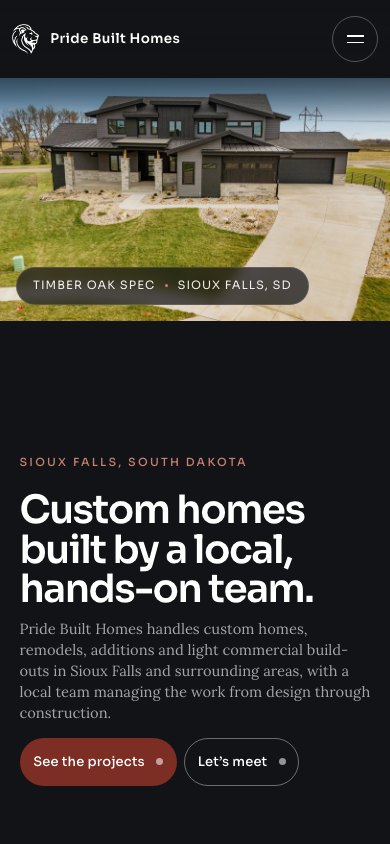 The new homepage on a phone